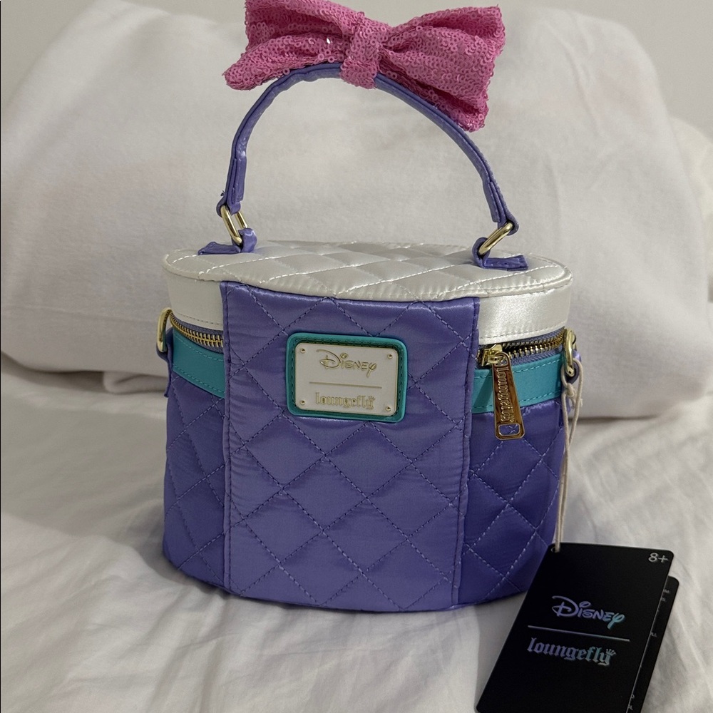 Daisy Duck Loungefly Quilted Purple Bag with Teal Accents